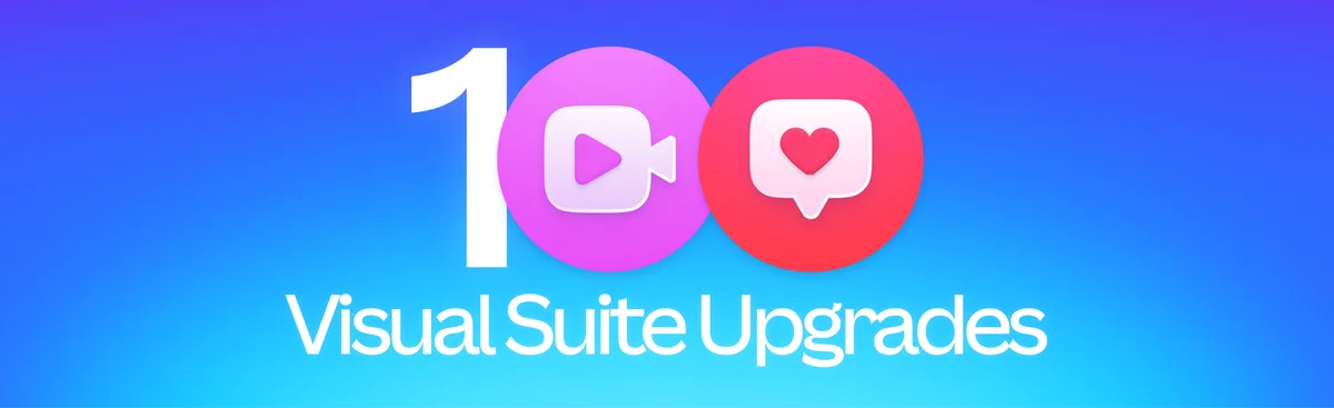 Canva 100 Visual Suite Upgrades 藍紫漸層官方橫幅