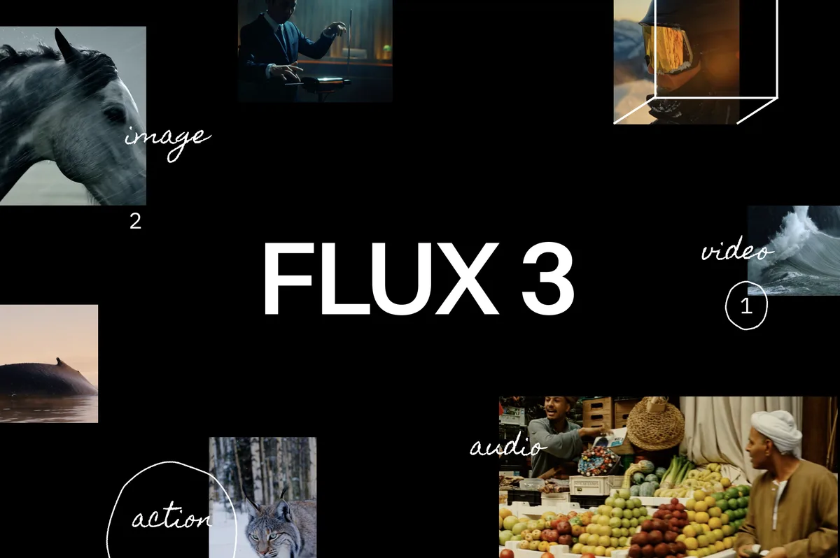 Black Forest Labs 官方文章配圖:技術回顧:FLUX.3 把圖像、影片與聲音放進共同架構