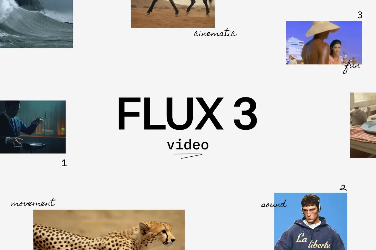 Black Forest Labs 官方文章配圖:FLUX.3 影片生成開放:聲音、關鍵影格與續接控制