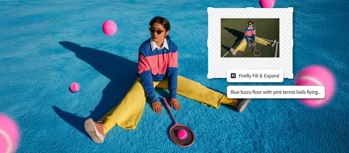 Adobe 官方文章配圖:功能回顧:Photoshop 生成填色加強參考物件的一致性
