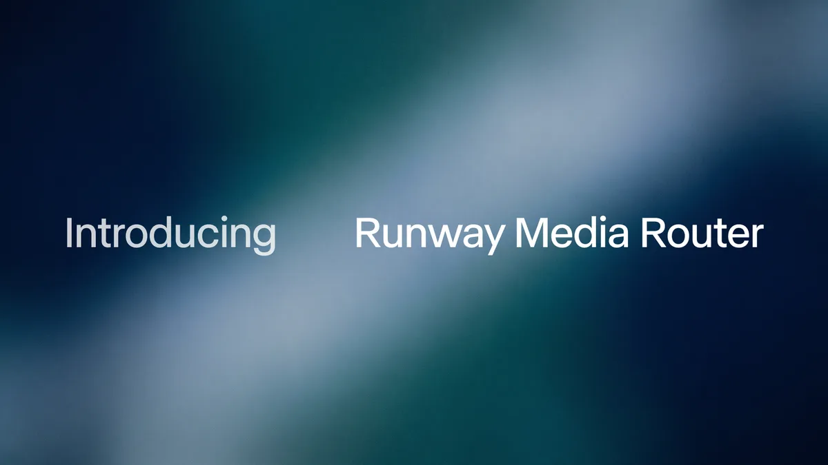 Runway 官方文章配圖:Runway Media Router:依成本、品質與速度選生成模型