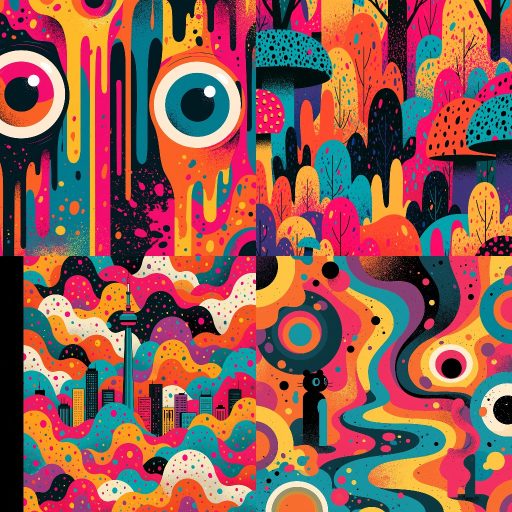 Psychedelic Grime Gouache — sref.site