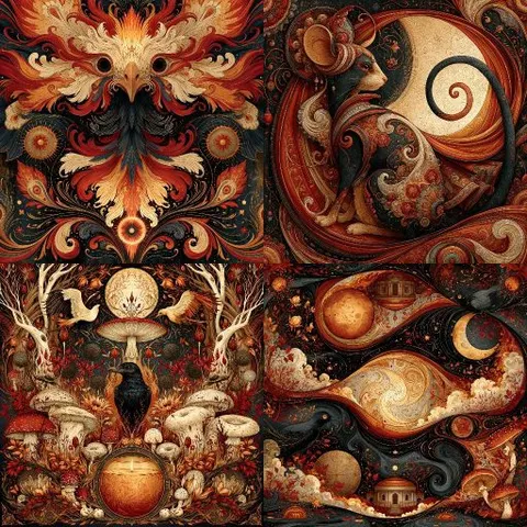 Crimson Flourish Folio — sref.site
