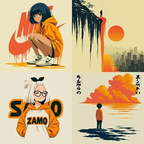 Flat Sun Manga — sref.site