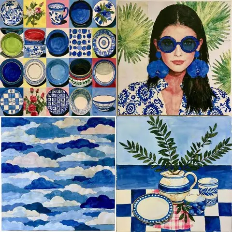 Azure Ceramic Folk — sref.site