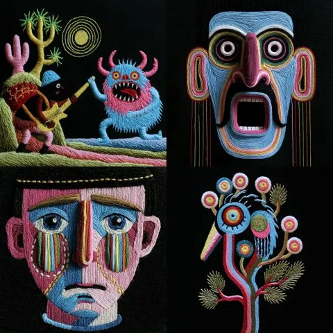 Threaded Folk Surrealism — sref.site