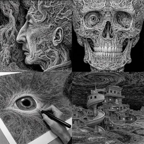 Surreal Vein Print — sref.site