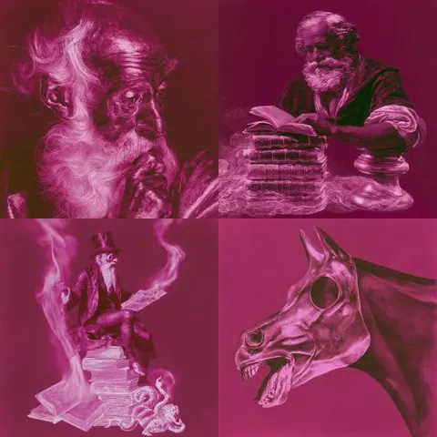 Crimson Smoke Lithograph — sref.site