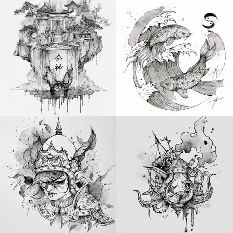 Whispered Ink Sumi — sref.site
