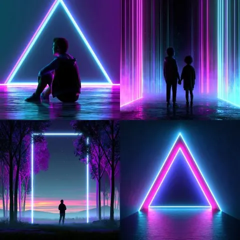 霓虹幾何光 — sref.site