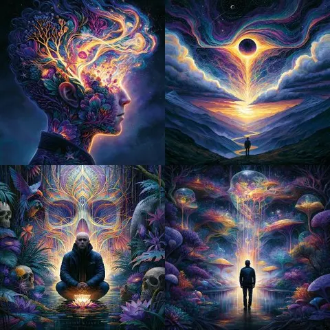 宇宙花朵彩光 — sref.site