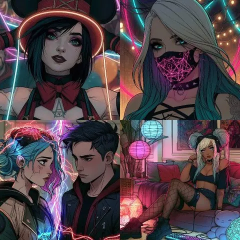 Neon Wire Punk — sref.site